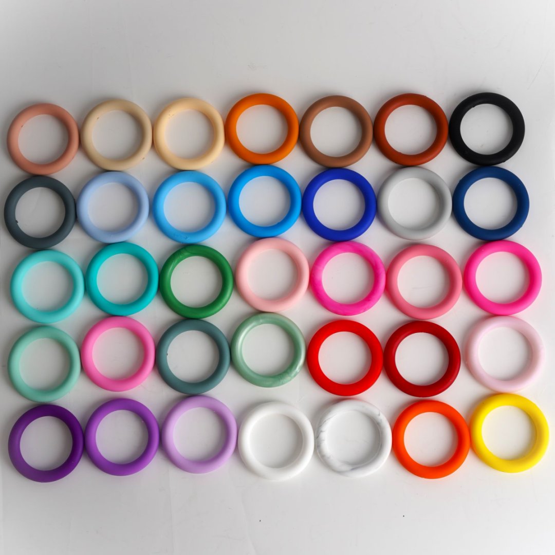 Ring Frame Bead Circle Soft Silicone  Car Hanger Charm Loop 65mm