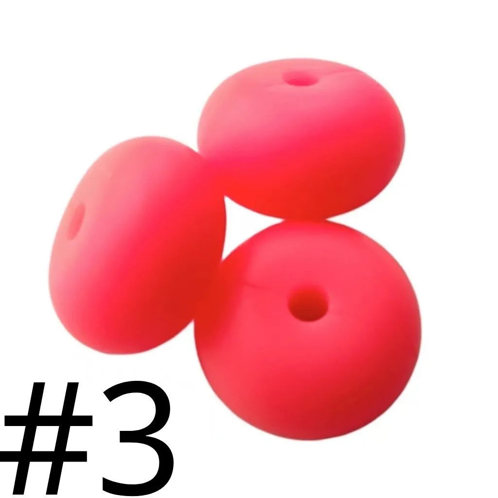 Silicone Wheel Beads  14mm