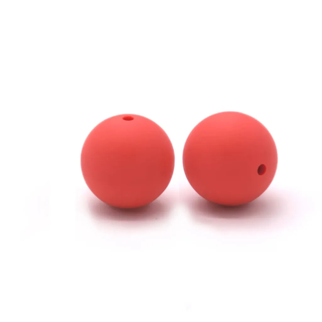 Solid Colored Silicone Beads 15 mm