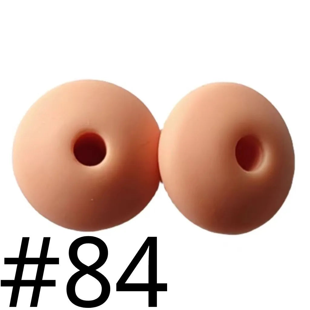Lentil Silicone Beads Spacers Saucers 12mm