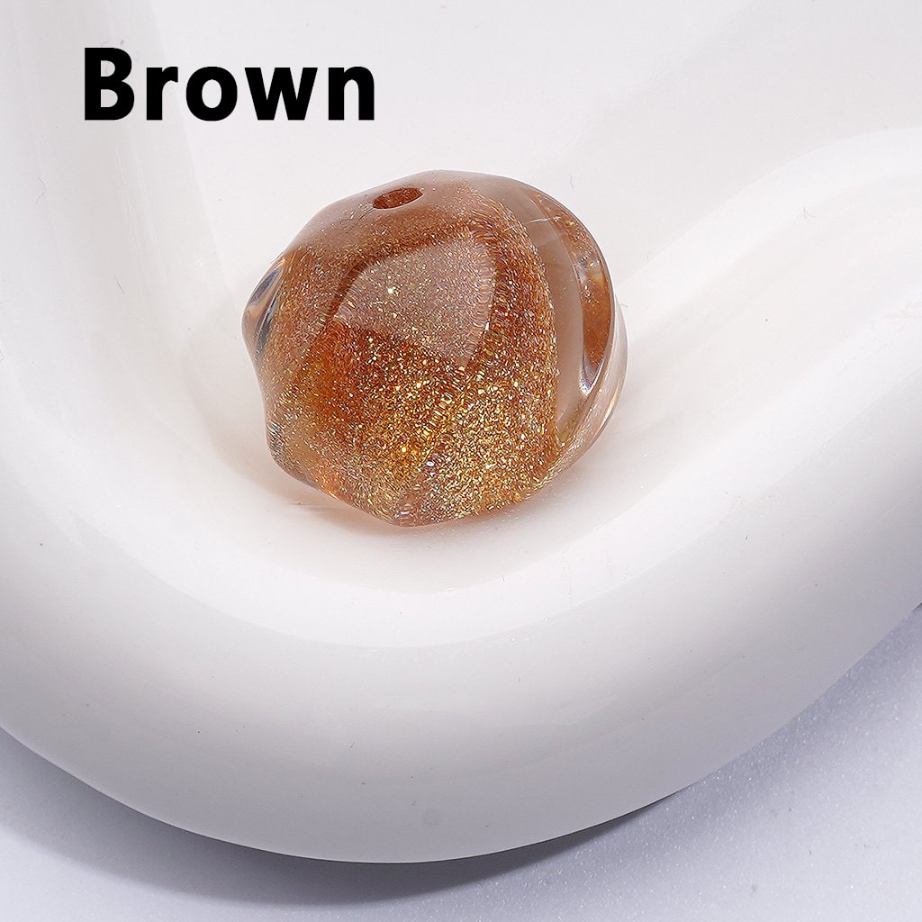 Radiant Multi-Color Swirl Acrylic Beads with Shiny Gold Glitter & Sugar Core, Around 20MM