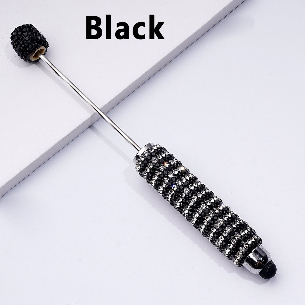 Glamorous Beadable Stylus Pens – Sparkling Double-Color Rhinestones & Clay Design