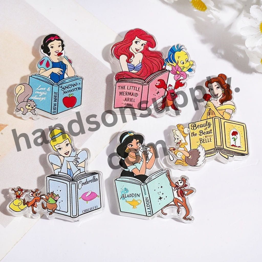 Cute Princess & Animal Storybook Character Series, Assorted Shapes & Designs, Acrylic Beads, Random Mix