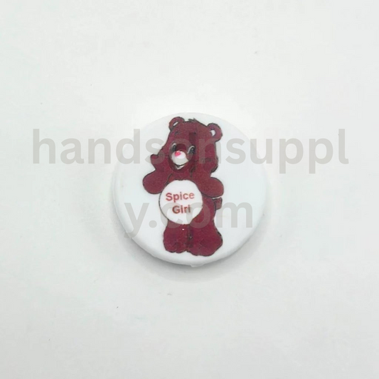 Spice Girl Bear Character Cute Design Silicone Focal Beads