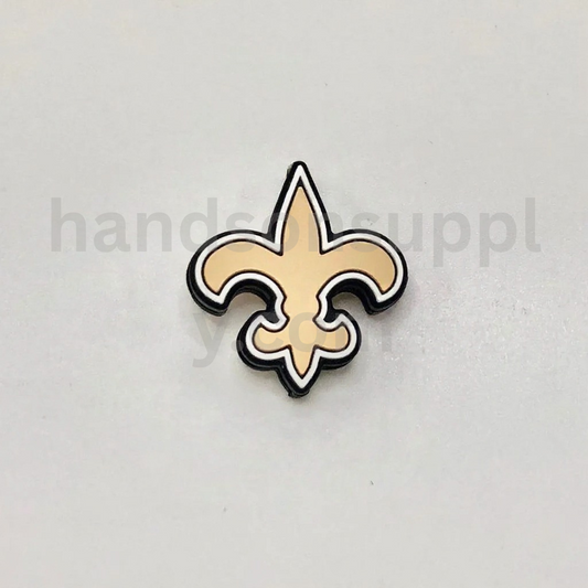 Saints Team Pointed Symbol Abstract Shape Sports Theme Silicone Focal Beads