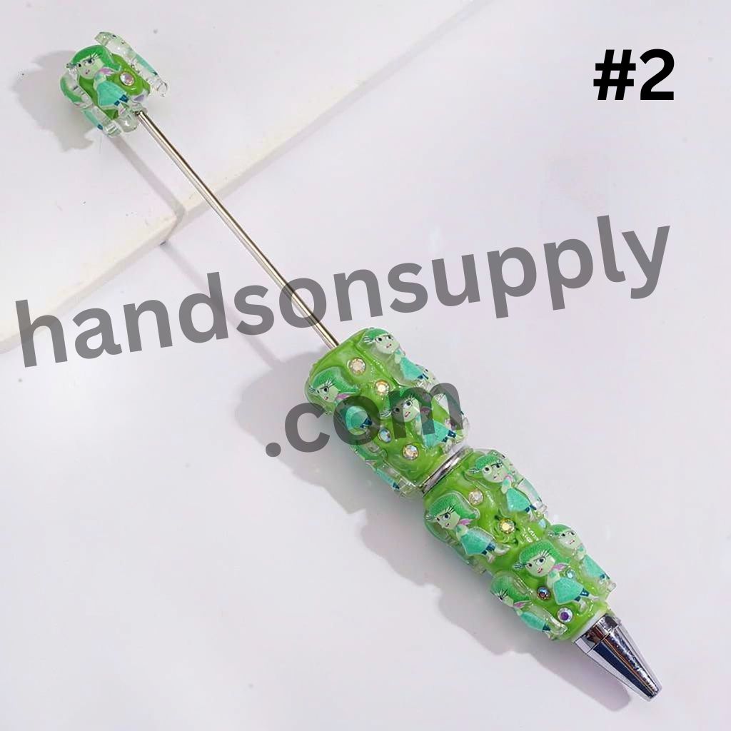 Adorable Five Emotions Mind Character Series, Multi-Color Beadable Clay Pens