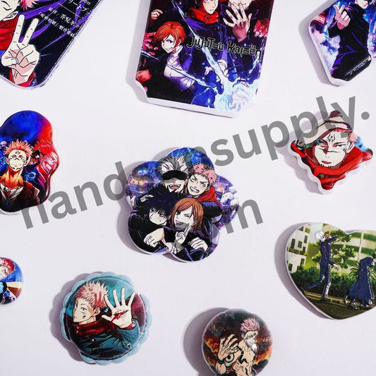 Trendy Japanese Manga High School Student Character Series Acrylic Beads & Pendants, Random Mix