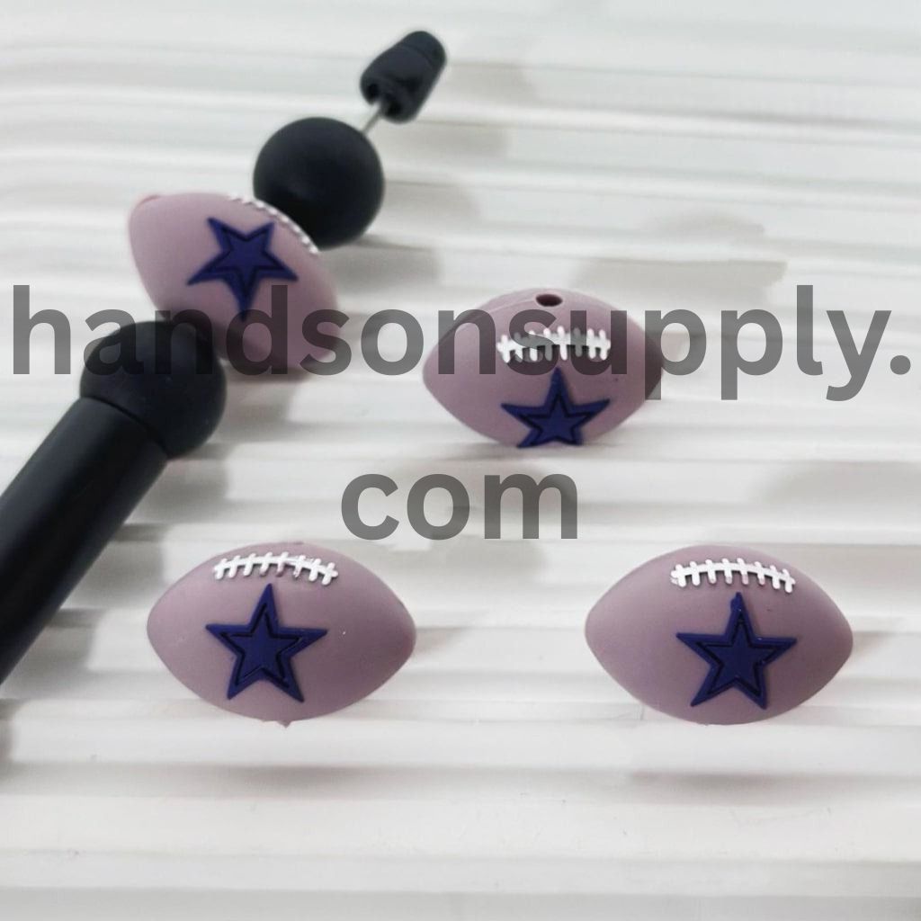3D USA America Football Teams Silicone Focal Beads