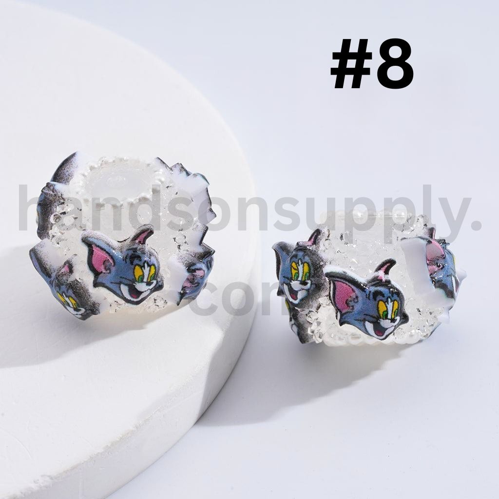 Cute Character Mix Kurom, Monster, Micke, Minni, Toy Bear Sugar Acrylic Beads Multi-Color Around 18*22MM