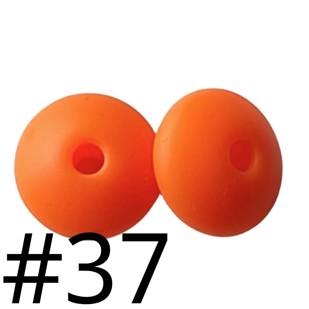 Silicone Lentil Beads Spacers 12mm