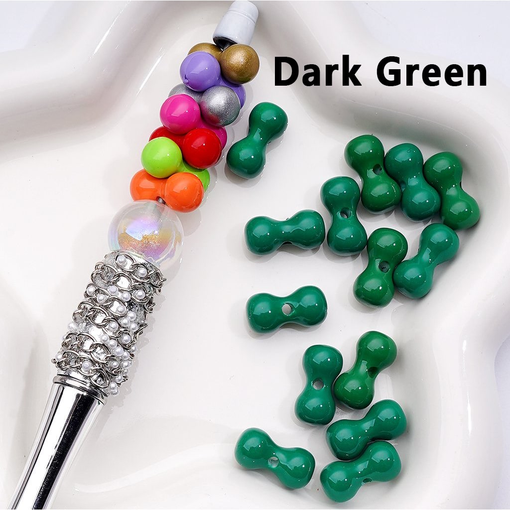 Mini Bone-Shaped Acrylic Beads Assorted Colors, 8*16MM