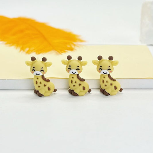 Cute Giraffe 3D Baby Silicone Focal Beads