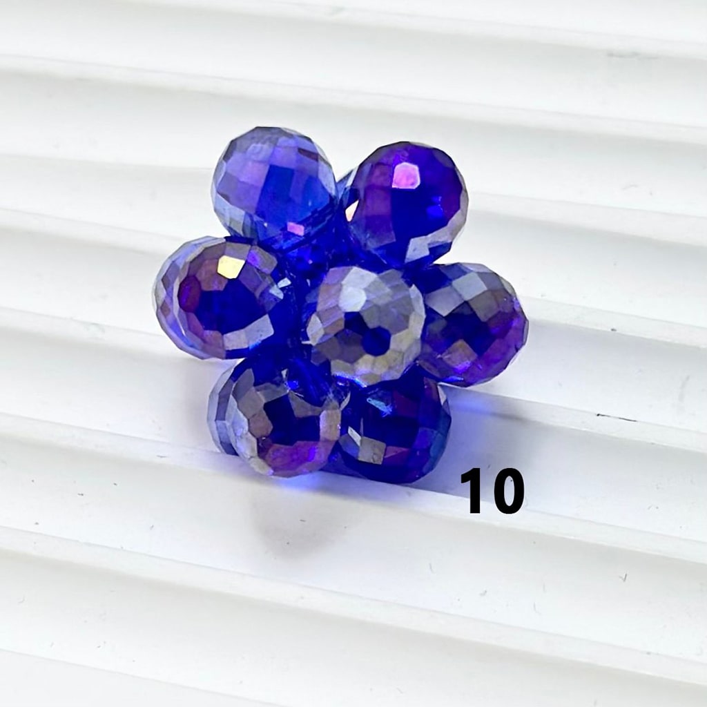 Colorful Water Drop Shape Bling Bling Rhinestones Knots Beads, Around 20MM