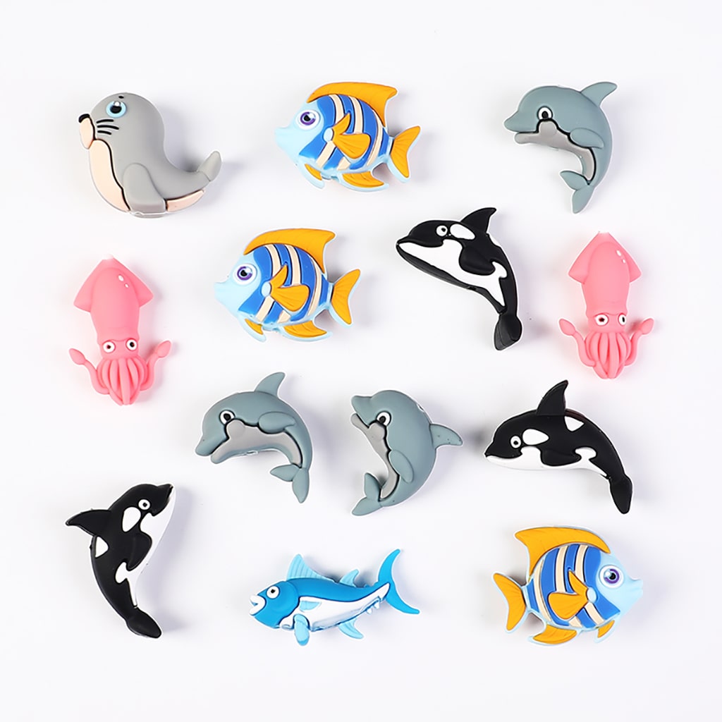 3D Cute Marine Sea Ocean Organism Animal Series Silicone Focal Beads