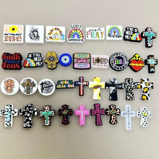 Random Mix Religion Series Silicone Focal Beads