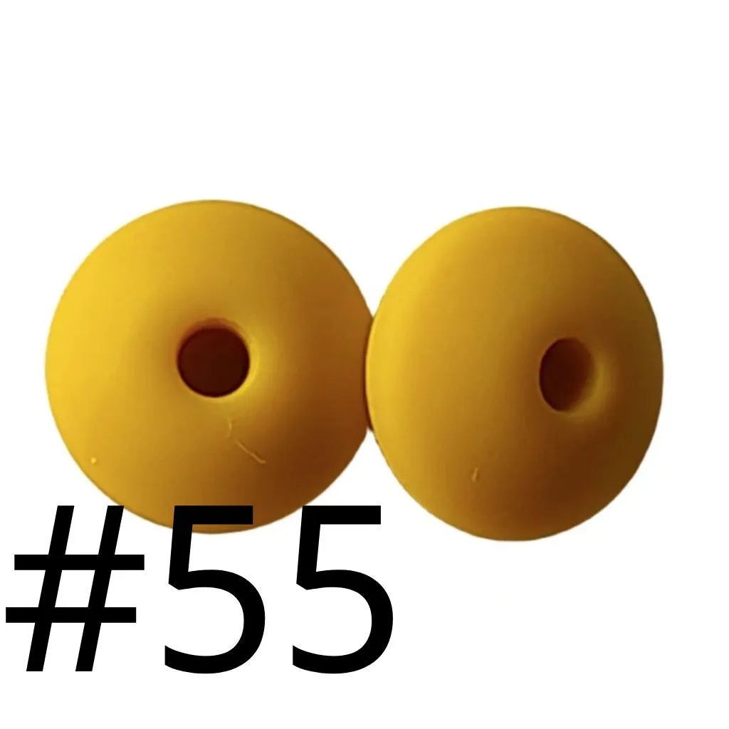 Silicone Lentil Beads Spacers 12mm