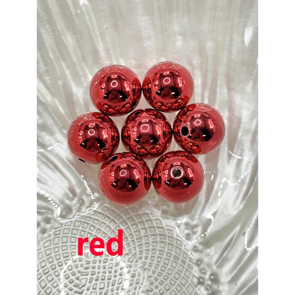 Glossy Metallic Colored Acrylic Beads  16mm
