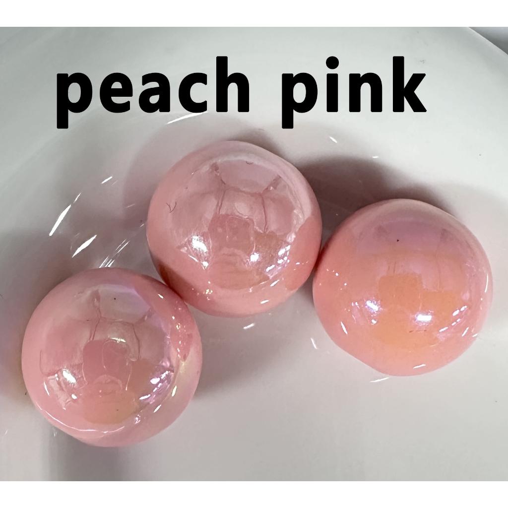 Glow in the Dark Luminous Candy Color Pastel Color Acrylic Beads with UV Plating, 16mm, Random Mix Color, YT