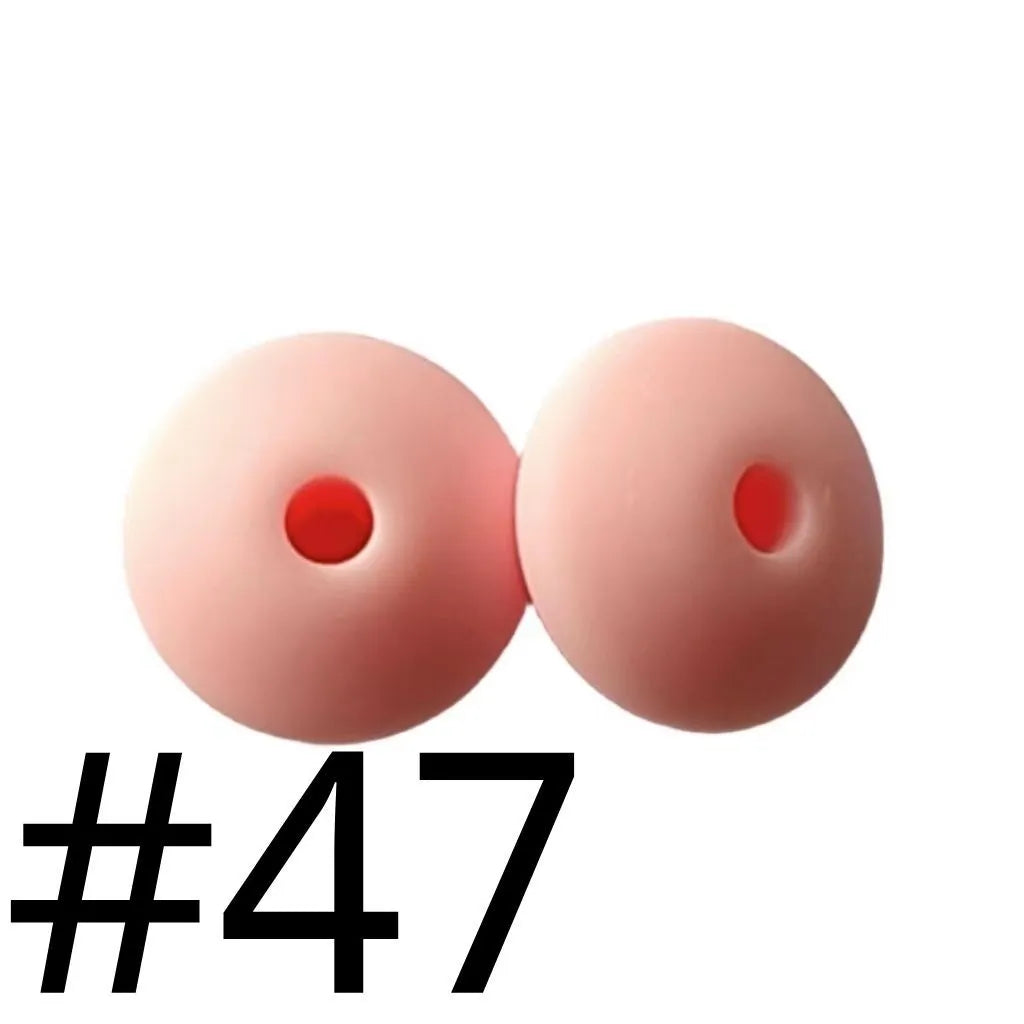Silicone Lentil Beads 12mm