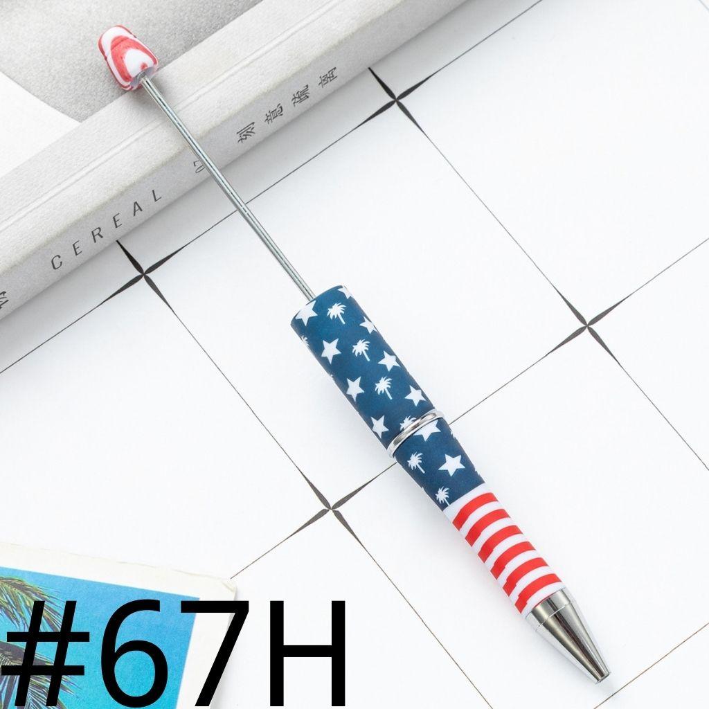 USA National Flag Printed Beadable Pens Number 67H