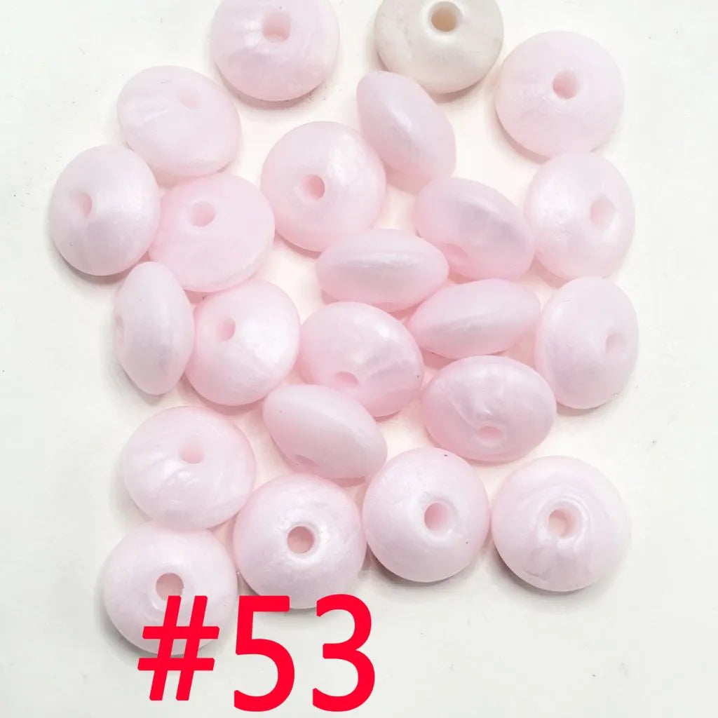 Lentil Silicone Beads Spacers Saucers 12mm