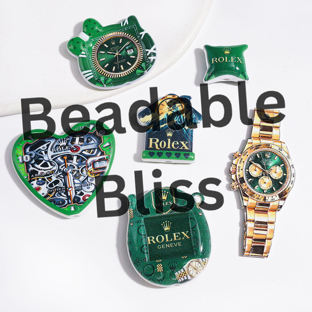 Fashion Watch Series Acrylic Beads and Pendants, Random Mix