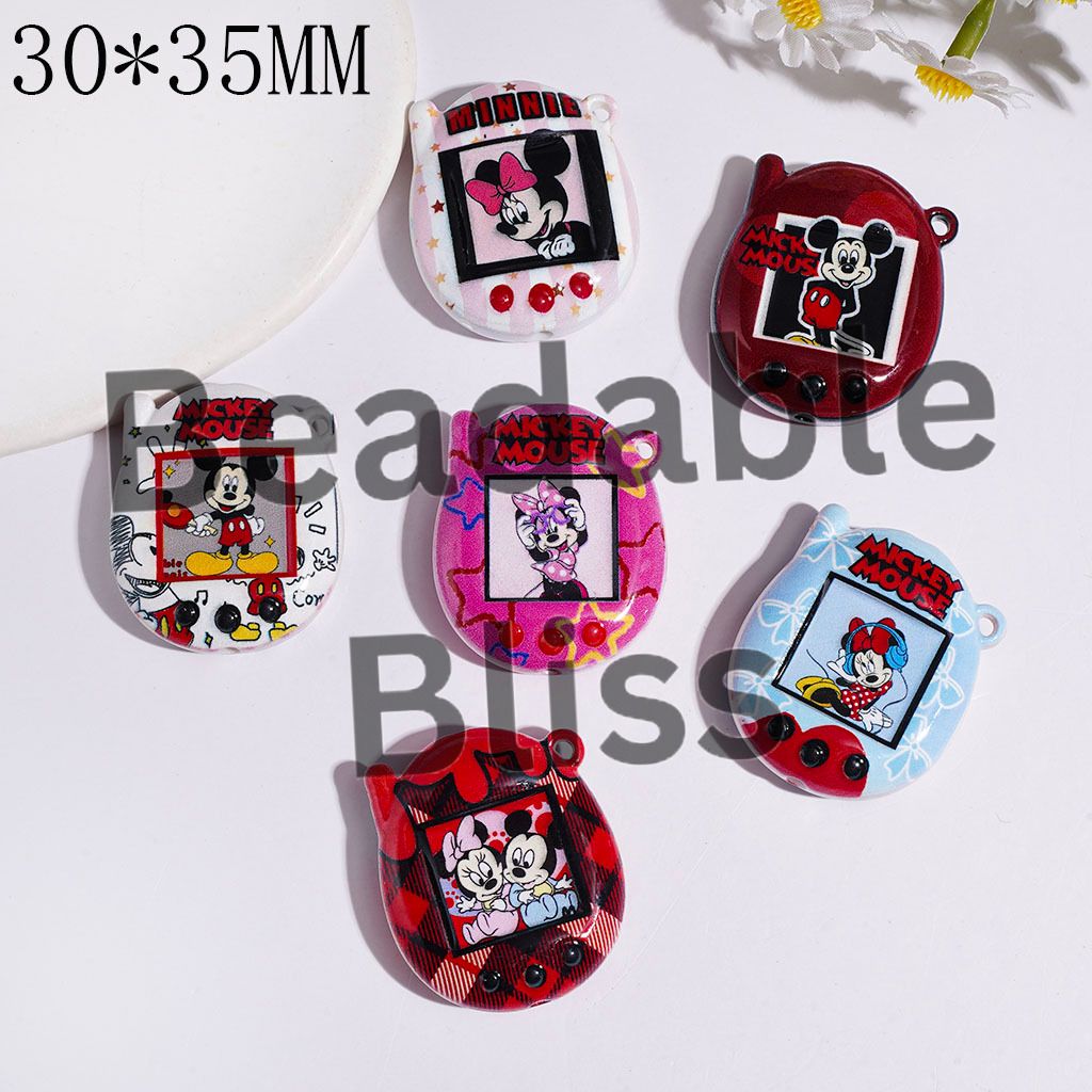 Acrylic Beads and Pendants Classic Animal Character Mouse, 30*35MM Random Mix