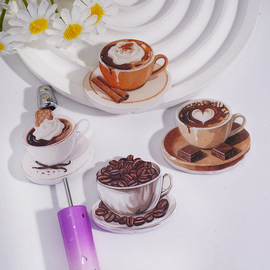 Coffee & Sweet Chocolate Theme Acrylic Beads Random Mix