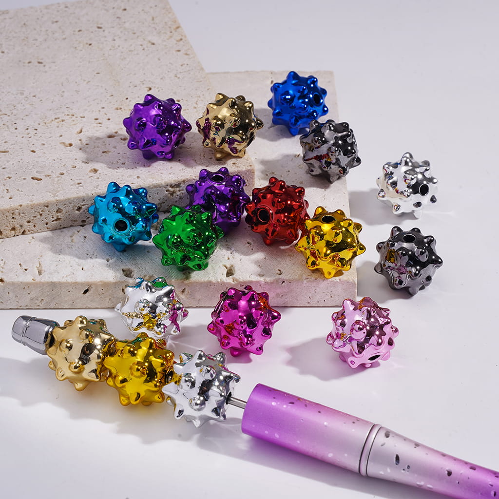 Galaxy Meteor Hammer in Solid Crystal Metallic Style Acrylic Beads Random Mix