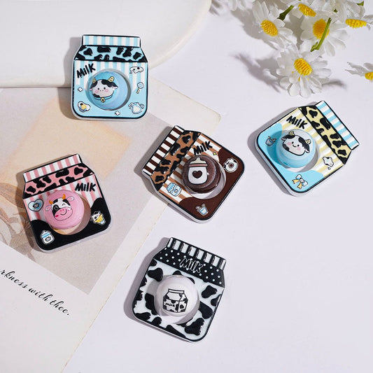 Dairy Cattle Prints, Milk Box Frame & Round Acrylic Beads Set Collection, Random Mix (Please Read Description)