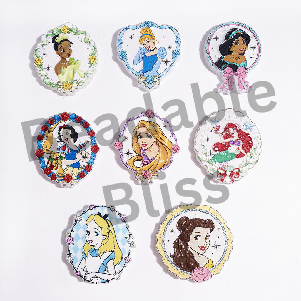 Acrylic Beads Beautiful Princess Character Series, Random Mix