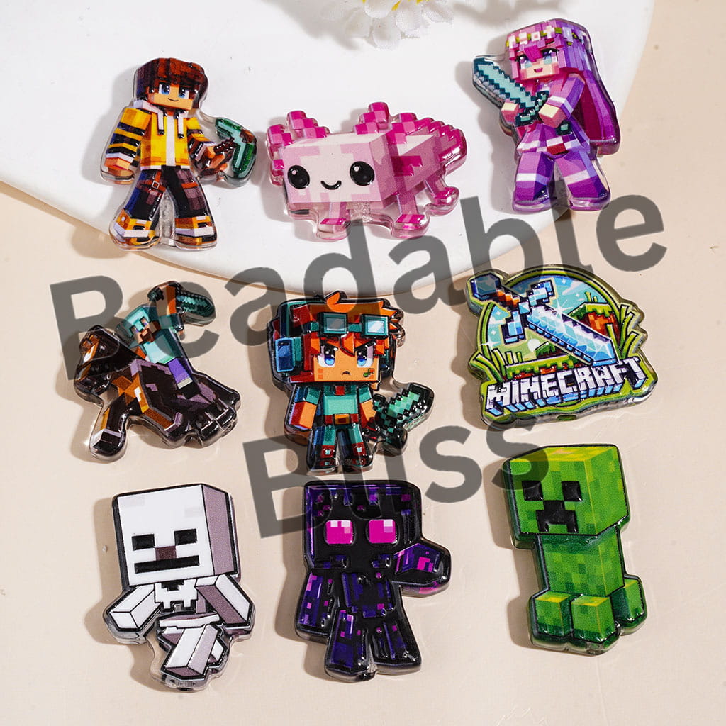 Acrylic Beads Sandbox Game Theme, Pixel Style, Random Mix