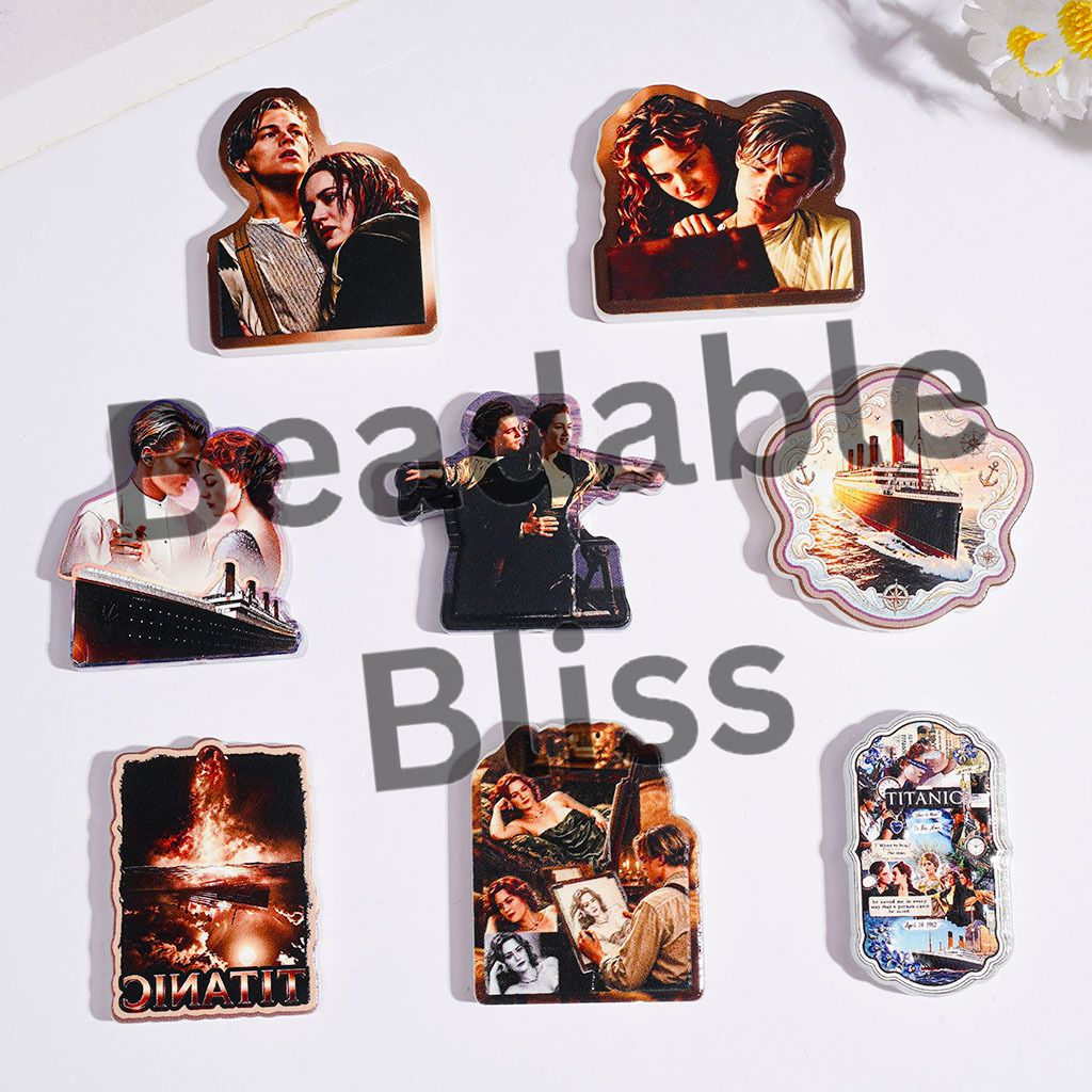 Romantic Love Movie on the Ocean Liner Series Acrylic Beads, Random Mix