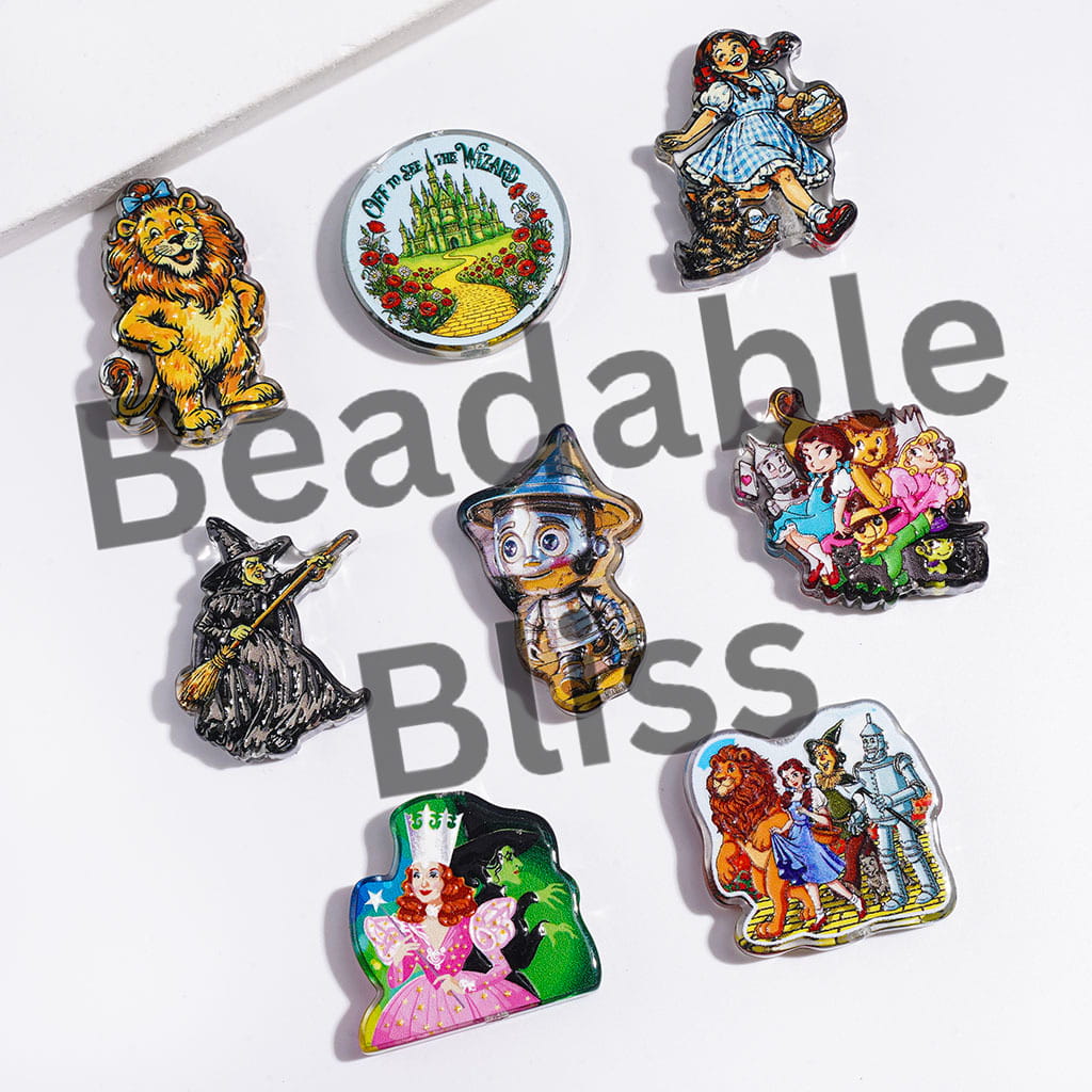 Acrylic Beads Semi-Clear Fantasy Adventure Fairy Tale Series, Random Mix