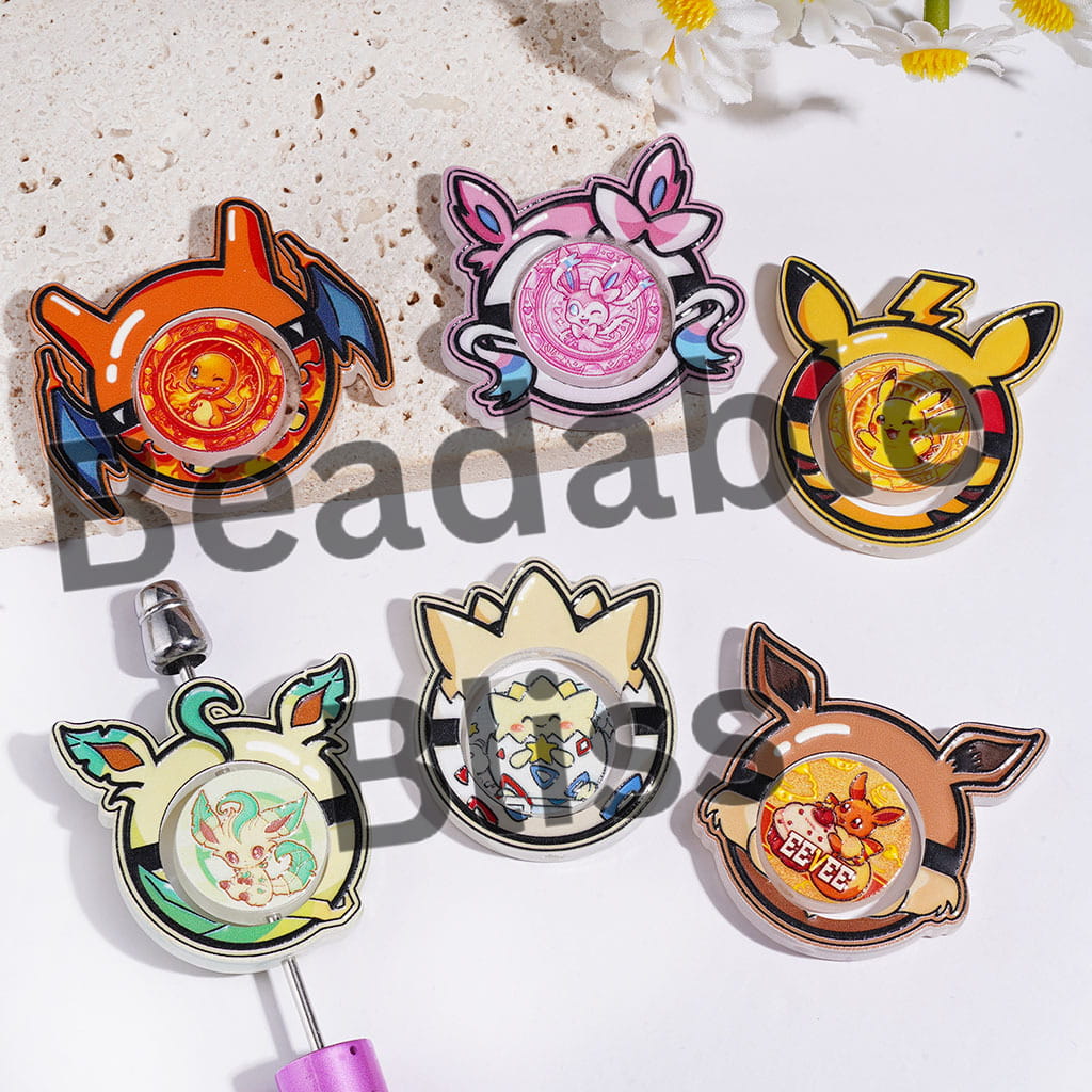 Acrylic Beads Small Monster Character Series, Random Mix (Please Read Description)
