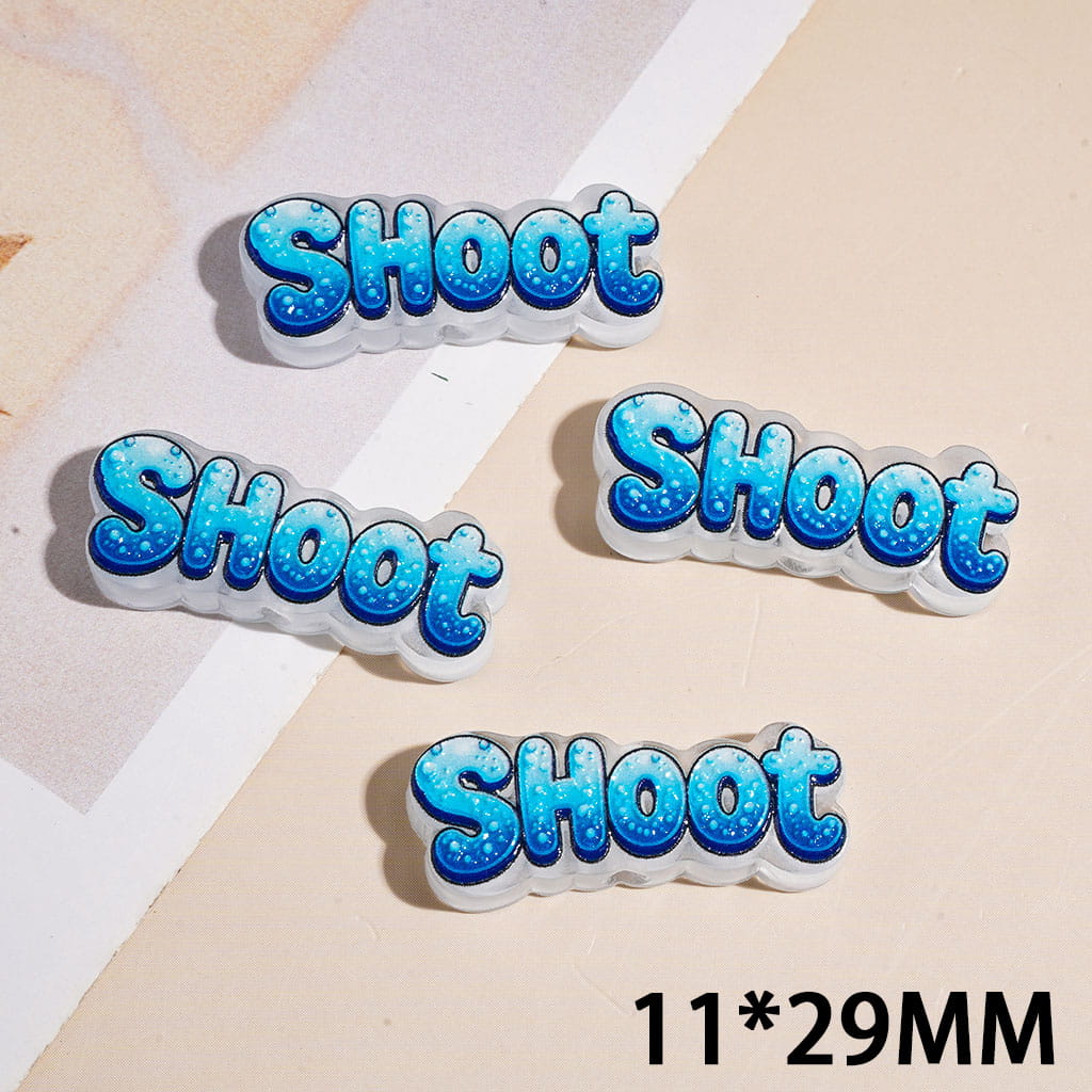 Text Humor Theme Acrylic Beads, Various Style