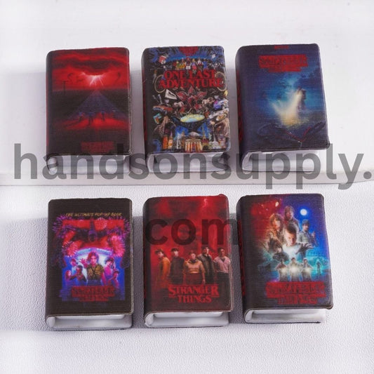 3D Mini Book with Horror Series Different Design Silicone Focal Beads  Random Mix