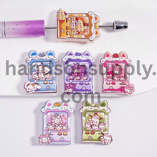 Claw Doll Machine Shape in Various Shapes & Designs Acrylic Beads 23*31MM, Random Mix