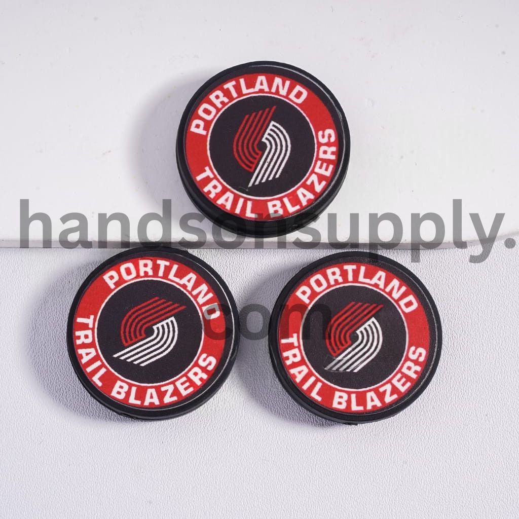 Portland Basketball Team, Sport Theme Flat Round Shape Silicone Focal Beads