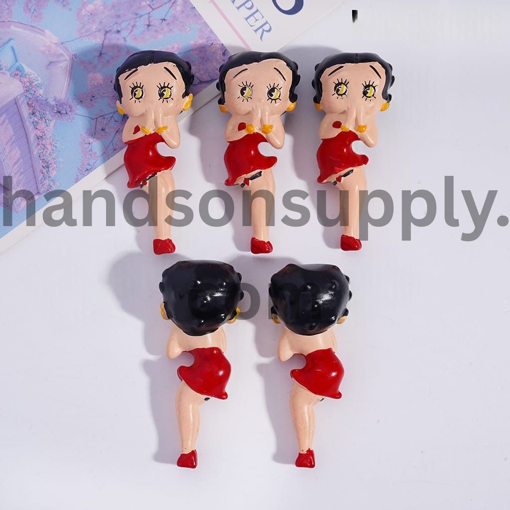 Cute Shy Pose Girl with Hand Near Mouth Acrylic Figurine 45MM