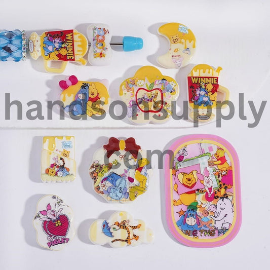 Classic Animation Animal Print in Various & Shape Designs Acrylic Pendant Beads Random Mix