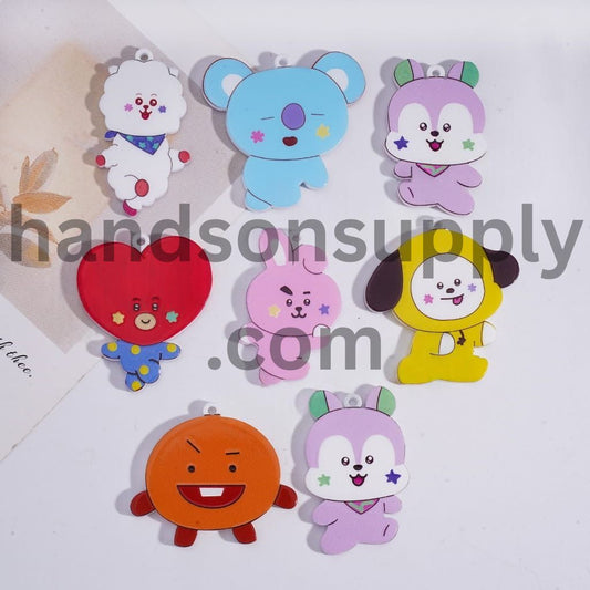K‑Pop Boy Group Image Acrylic Bead Pendants Random Mix