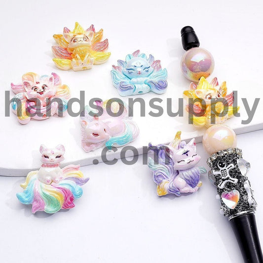 UV Coating Vivid Cute Nin Taile Fo, Acrylic Beads Random Mix