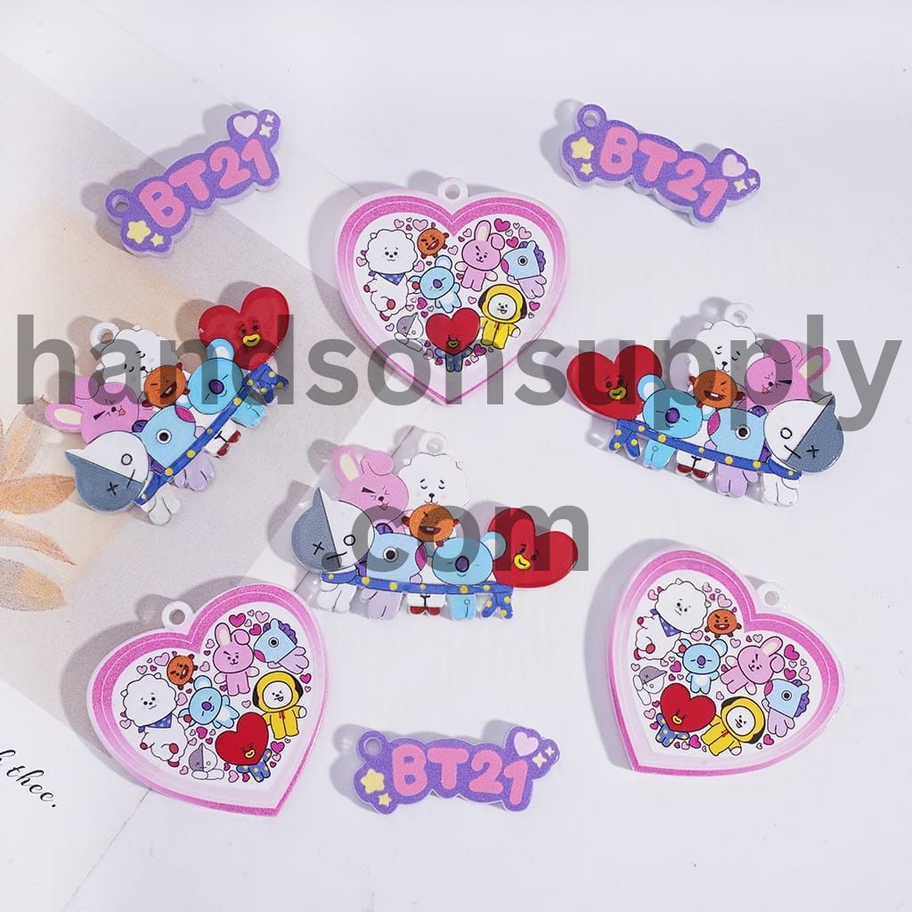 Korean Boy Group Image Theme, Acrylic Beads Pendant Random Mix