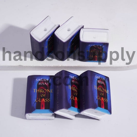 3D Mini Book with Warrior in Front of Archway Pattern Teenage Fantasy Series Silicone Focal Beads