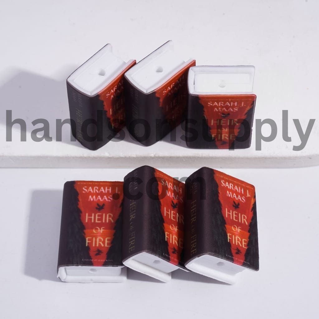 3D Mini Book with Aerial Bird Tree Pattern Teenage Fantasy Series Silicone Focal Beads