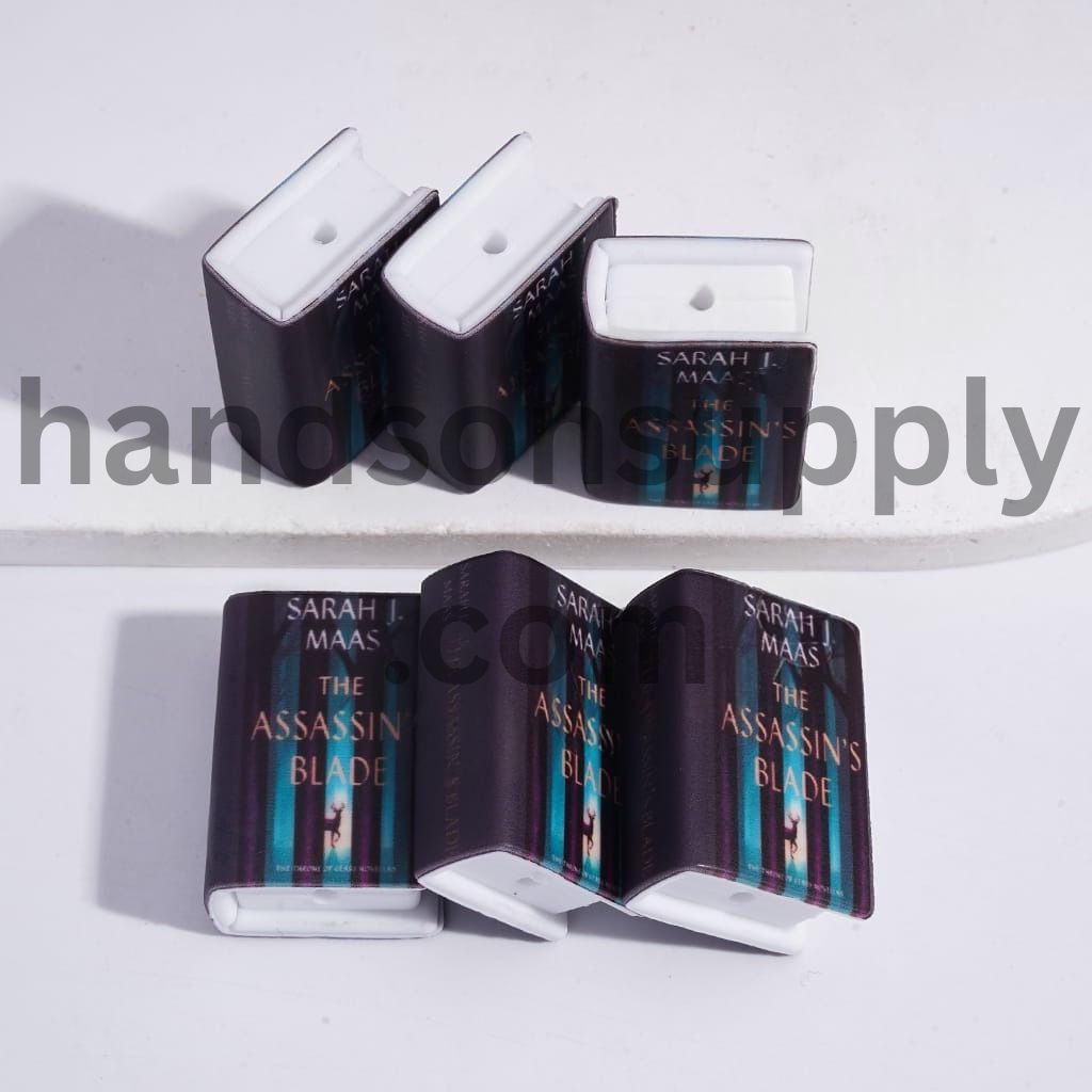3D Mini Book with Elk in Forest Pattern Teenage Fantasy Series Print Silicone Focal Beads