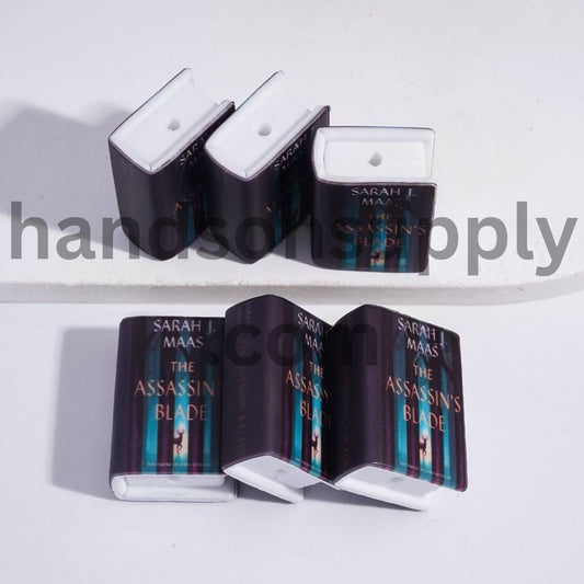 3D Mini Book with Elk in Forest Pattern Teenage Fantasy Series Print Silicone Focal Beads