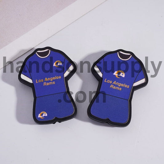 LA Football Set Jersey Design Silicone Focal Beads
