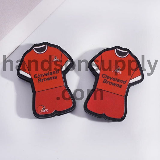 Cleveland Football Set Jersey Design Silicone Focal Beads